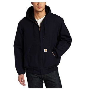NWT Carhartt Men's Thermal Lined Duck Active Jacket J131 Navy Size XL $180 Y25